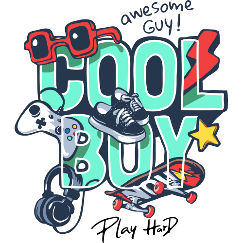 COOL BOY Quote Stickers in UVDTF Technology - Custom Printing - DTF Printed Designs