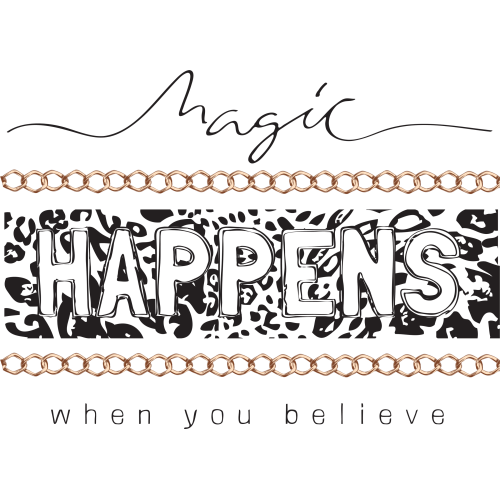 MAGIC HAPPENS Quote Stickers in UVDTF Technology - Custom DTF Printing