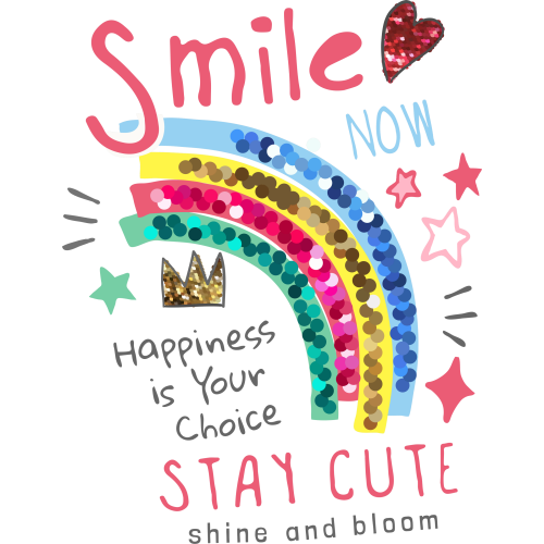 SMILE NOW Quote Stickers with UVDTF Printing Technology