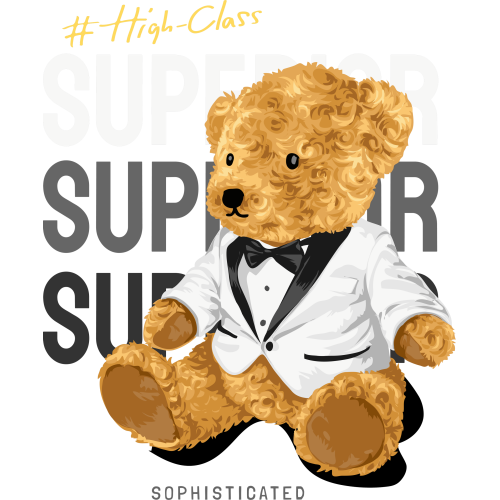 Superior Teddy Bear Quote Stickers in UVDTF Technology